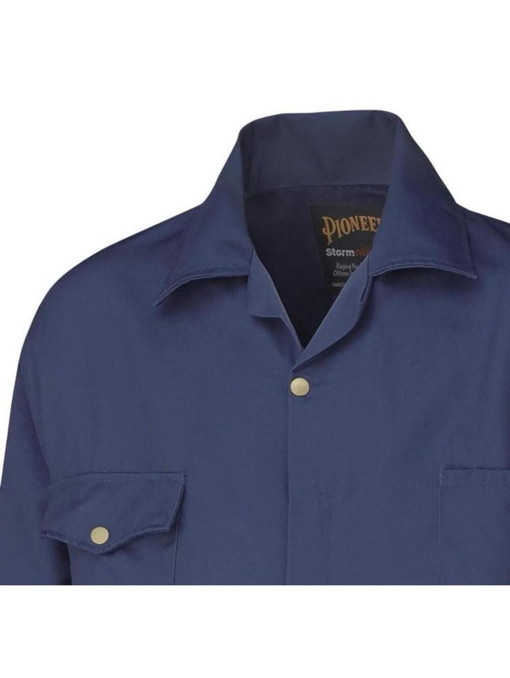 Pioneer Heavy Duty Work Coveralls Men's Size 36 Navy Blue Poly Cotton One Piece - Picture 6 of 7